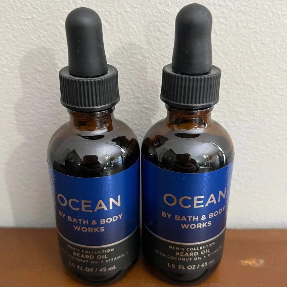 Bath & Body Works Ocean Men's Collection Beard Oil 1.5 fl oz Set of 2